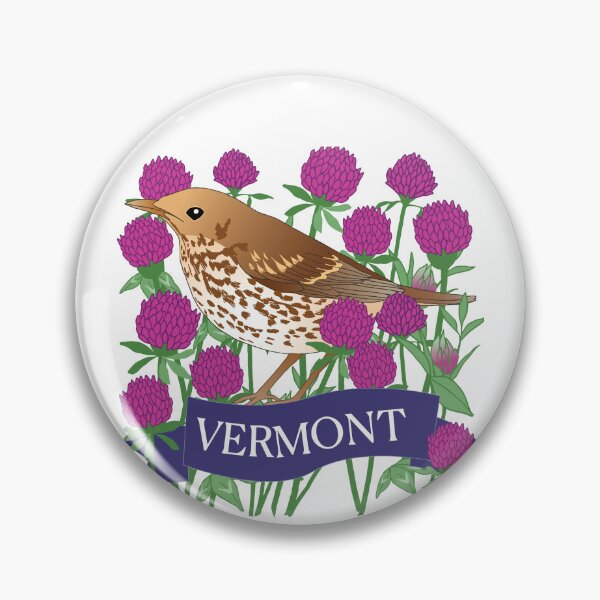 Item preview, Vermont State Flower and Bird designed and sold by WingsandPetals.