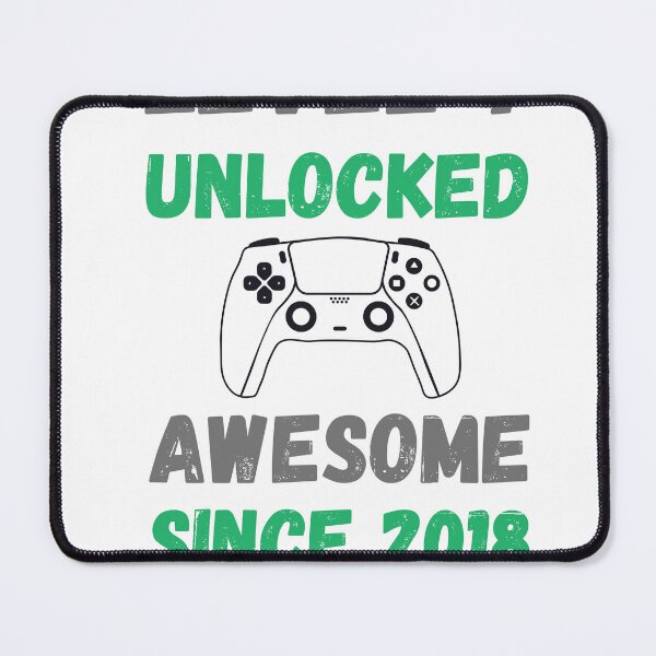 Item preview, Level 7 Unlocked Awesome Since 2018 T-Shirt – Cool 7th Birthday Gamer Shirt for Boys & Girls designed and sold by GAIDREDA.