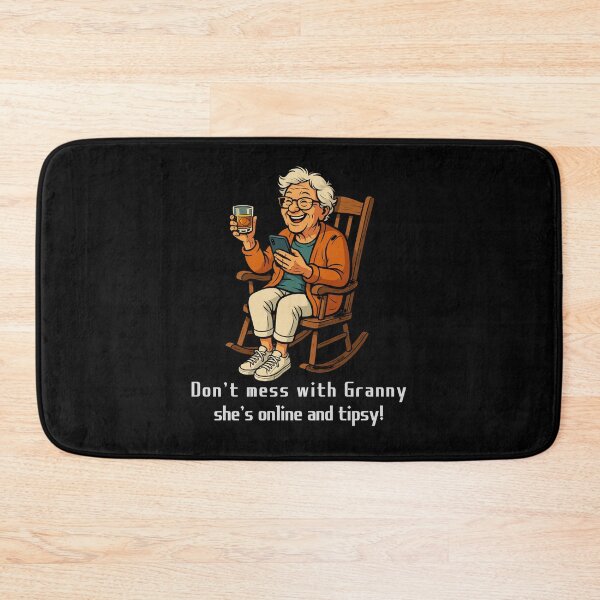 Item preview, No trouble with Grandma: She's online & tipsy designed and sold by KolbaVison.