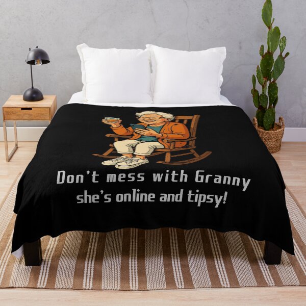 Item preview, No trouble with Grandma: She's online & tipsy designed and sold by KolbaVison.