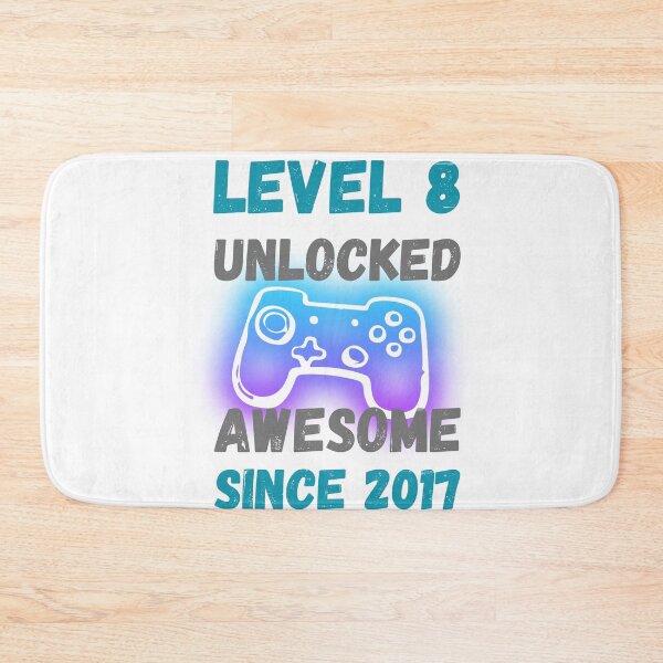 Item preview, Level 8 Unlocked Awesome Since 2017 T-Shirt – Gamer 8th Birthday Shirt for Kids, Funny Video Game Tee designed and sold by GAIDREDA.