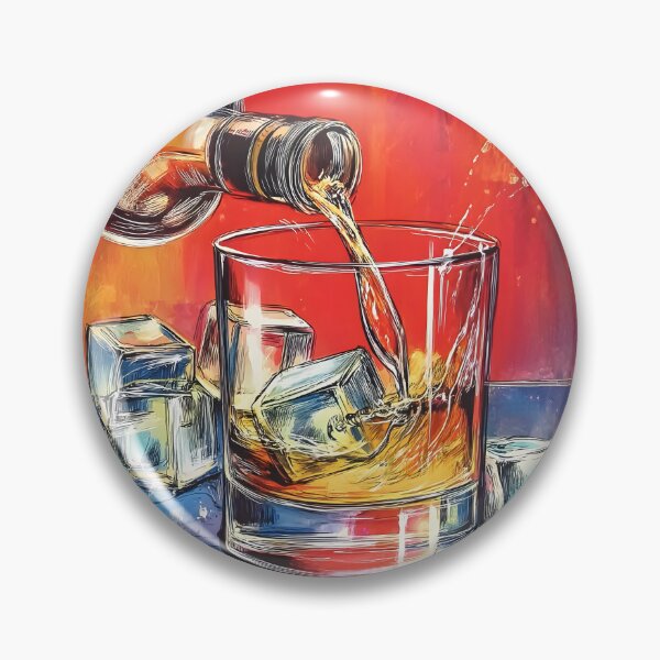 Item preview, Whisky in Flight - A Dram of Color, Motion, and Ice Abstract Art Digital Generative AI designed and sold by OlfactoART Studio.