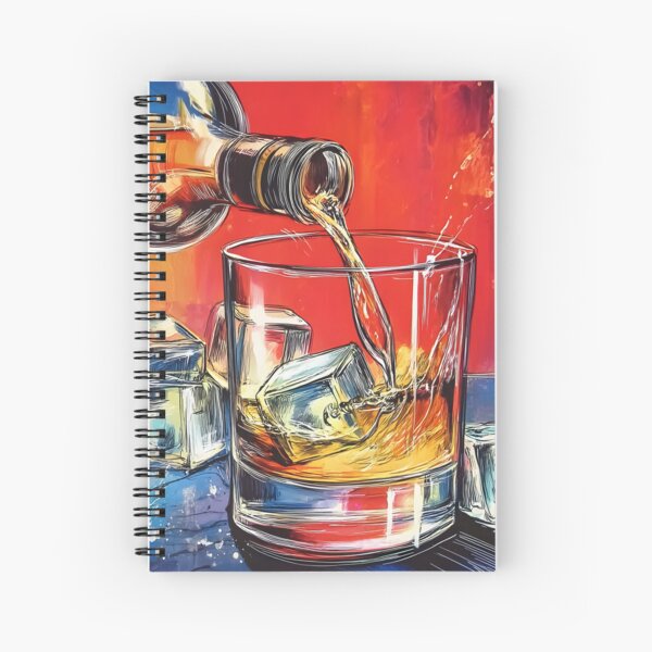Item preview, Whisky in Flight - A Dram of Color, Motion, and Ice Abstract Art Digital Generative AI designed and sold by OlfactoART Studio.