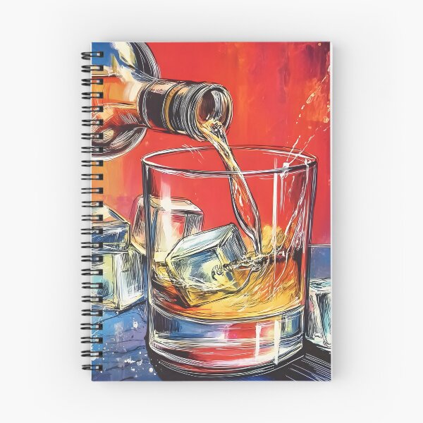 Item preview, Whisky in Flight - A Dram of Color, Motion, and Ice Abstract Art Digital Generative AI designed and sold by OlfactoART Studio.
