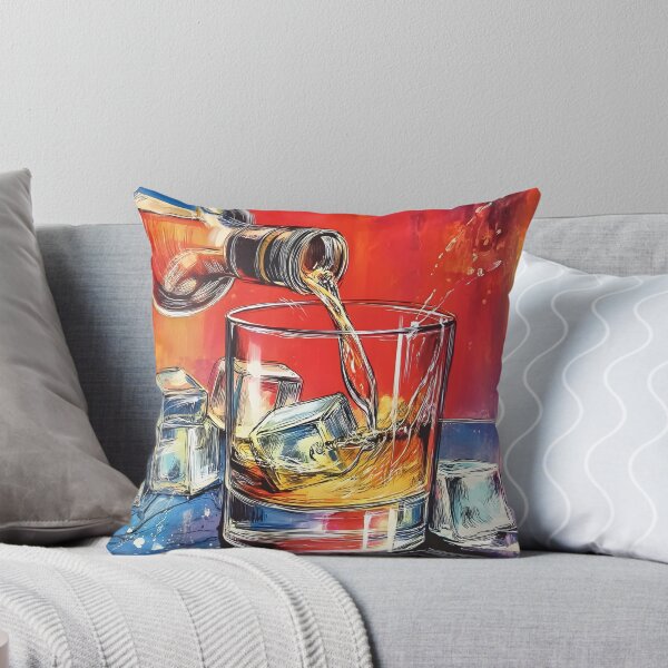 Item preview, Whisky in Flight - A Dram of Color, Motion, and Ice Abstract Art Digital Generative AI designed and sold by OlfactoART Studio.