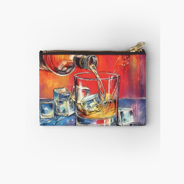 Item preview, Whisky in Flight - A Dram of Color, Motion, and Ice Abstract Art Digital Generative AI designed and sold by OlfactoART Studio.