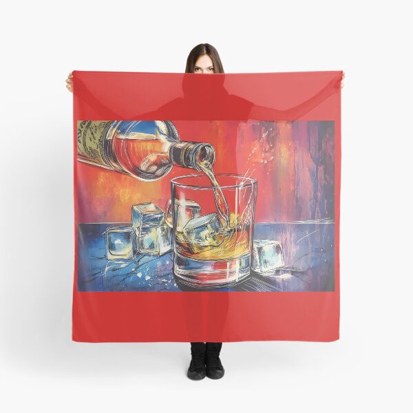 Item preview, Whisky in Flight - A Dram of Color, Motion, and Ice Abstract Art Digital Generative AI designed and sold by OlfactoART Studio.
