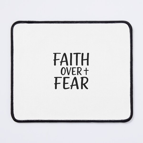 Item preview, Faith Over Fear – Christian statement design in a modern style designed and sold by TattooDistrict.