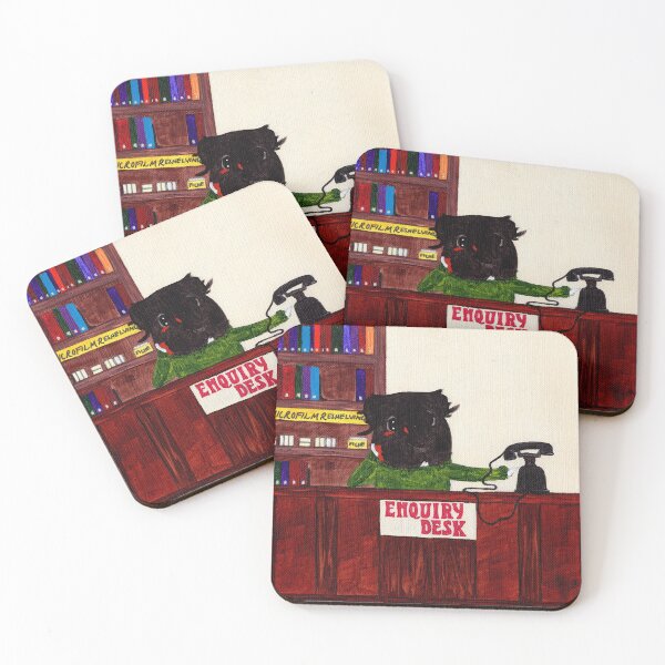 Item preview, Guinea Pigs and Books - Snorri at the Enquiry Desk designed and sold by Guinea Pigs and Books.