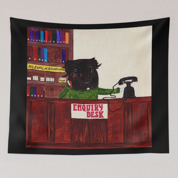 Item preview, Guinea Pigs and Books - Snorri at the Enquiry Desk designed and sold by Guinea Pigs and Books.