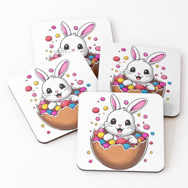 Item preview, Candy Bunny in Chocolate Egg – Kawaii Easter Rabbit  designed and sold by Babak Art Studio.
