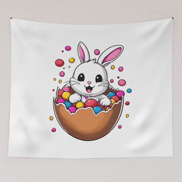 Item preview, Candy Bunny in Chocolate Egg – Kawaii Easter Rabbit  designed and sold by Babak Art Studio.