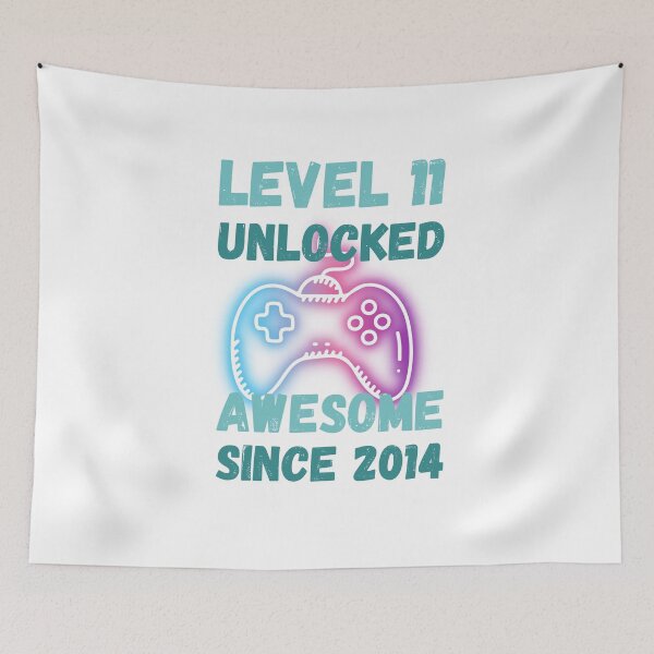 Item preview, Level 11 Unlocked Awesome Since 2014 T-Shirt – Gamer 11th Birthday Shirt, Fun Video Game Tee for Boys & Girls designed and sold by GAIDREDA.