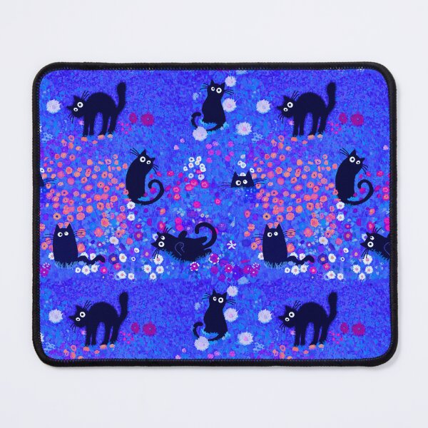 Item preview, Klimt’s quirky cats on indigo designed and sold by QuirkyCatz.