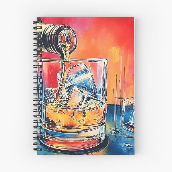 Item preview, Catch the Splash in Abstract Expressionism- Whisky in Motion Over Ice with Explosive Color designed and sold by OlfactoART Studio.