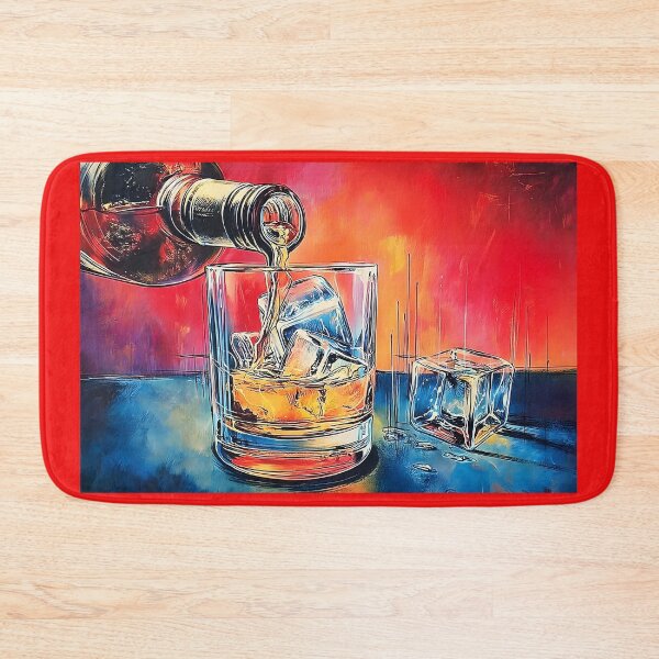 Item preview, Catch the Splash in Abstract Expressionism- Whisky in Motion Over Ice with Explosive Color designed and sold by OlfactoART Studio.