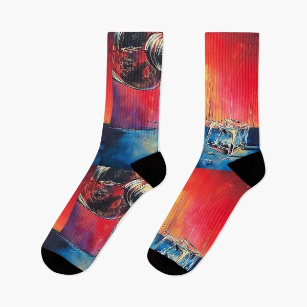 Item preview, Catch the Splash in Abstract Expressionism- Whisky in Motion Over Ice with Explosive Color designed and sold by OlfactoART Studio.
