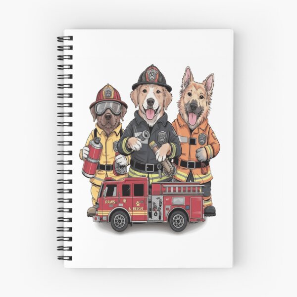 Item preview, Firefighting Fur Heroes – Cute Dogs in Firefighter Gear with Truck designed and sold by Petpixy.