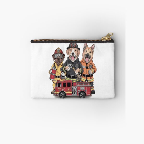 Item preview, Firefighting Fur Heroes – Cute Dogs in Firefighter Gear with Truck designed and sold by Petpixy.