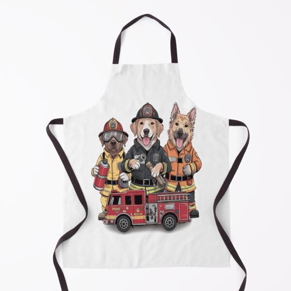 Item preview, Firefighting Fur Heroes – Cute Dogs in Firefighter Gear with Truck designed and sold by Petpixy.