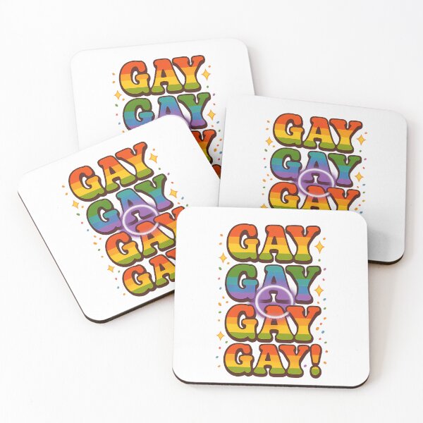 Item preview, Gay Gay Gay Gay! – Rainbow Repetition Pride Art designed and sold by Haus Of Sin.