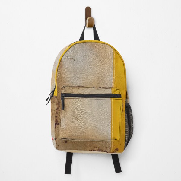 Item preview, Yellow Stripe on Vintage Tea-Stained Canvas – Abstract Wall Art - dePace' designed and sold by mrpropcake.