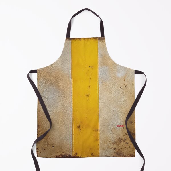 Item preview, Yellow Stripe on Vintage Tea-Stained Canvas – Abstract Wall Art - dePace' designed and sold by mrpropcake.
