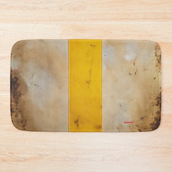 Item preview, Yellow Stripe on Vintage Tea-Stained Canvas – Abstract Wall Art - dePace' designed and sold by mrpropcake.