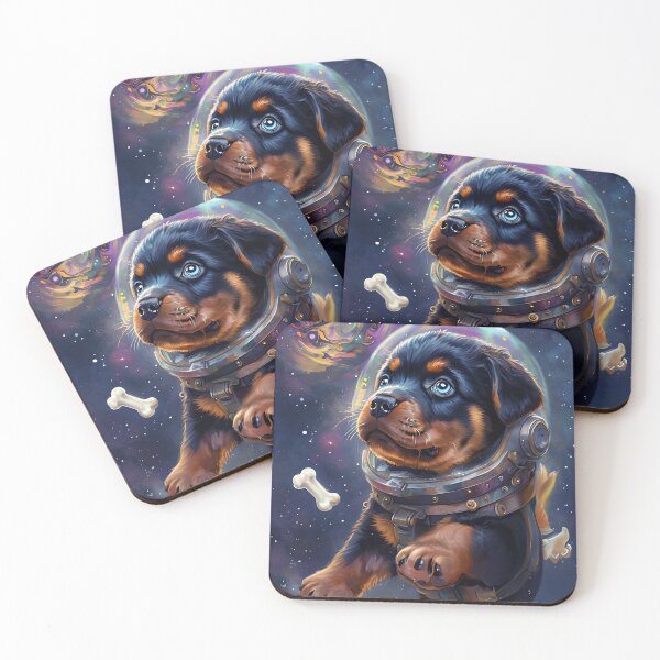 Item preview, Playful Rottweiler Puppy Floating Space designed and sold by MountAshDesigns.