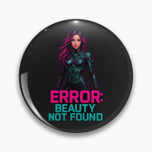 Item preview, ERROR: BEAUTY NOT FOUND | Cyberpunk Female Warrior Glitch Poster designed and sold by Thaivi Design.