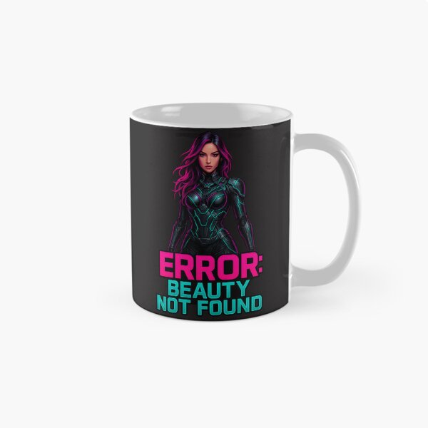 Item preview, ERROR: BEAUTY NOT FOUND | Cyberpunk Female Warrior Glitch Poster designed and sold by Thaivi Design.