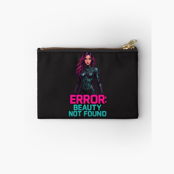Item preview, ERROR: BEAUTY NOT FOUND | Cyberpunk Female Warrior Glitch Poster designed and sold by Thaivi Design.
