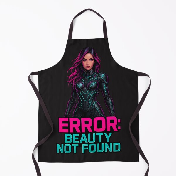 Item preview, ERROR: BEAUTY NOT FOUND | Cyberpunk Female Warrior Glitch Poster designed and sold by Thaivi Design.