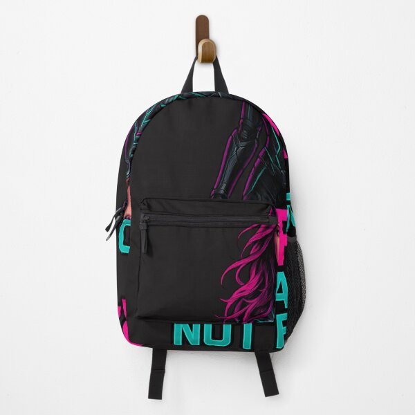 Item preview, ERROR: BEAUTY NOT FOUND | Cyberpunk Female Warrior Glitch Poster designed and sold by Thaivi Design.