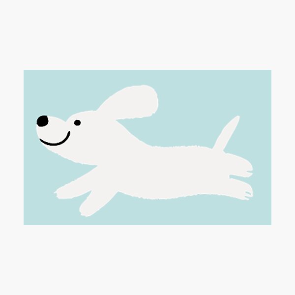 Item preview, Light Blue Playful Puppy Jumping designed and sold by nanext.