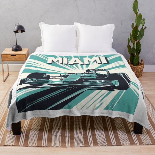 Aperçu de l'œuvre Mercedes F1 à Miami – L'Art de la Vitesse créée et vendue par Pit Stop Prints.