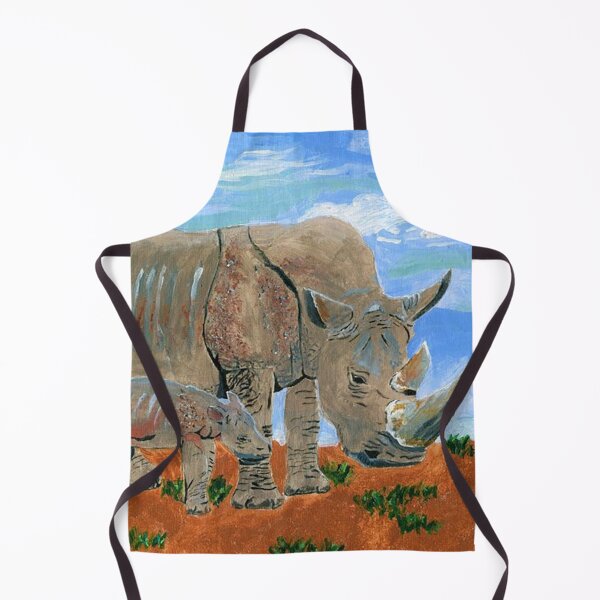 Item preview, White Rhino (Near Threatened) designed and sold by ArtbyBrittney.