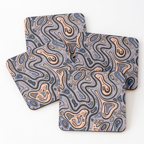 Item preview, Abstract swirl pattern. Purple Black Peach designed and sold by LayerCakeDigDes.