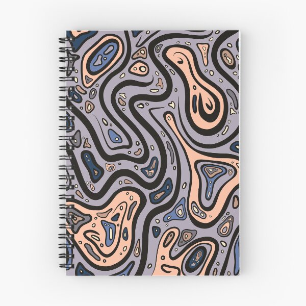 Item preview, Abstract swirl pattern. Purple Black Peach designed and sold by LayerCakeDigDes.