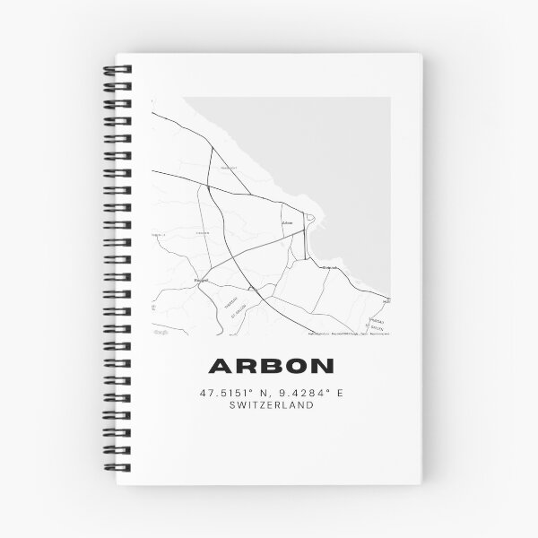 Item preview, Arbon Switzerland Minimalist Black & White Map Print designed and sold by RM-Journey.