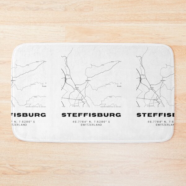 Item preview, Steffisburg Switzerland Minimalist Black & White Map Print designed and sold by RM-Journey.