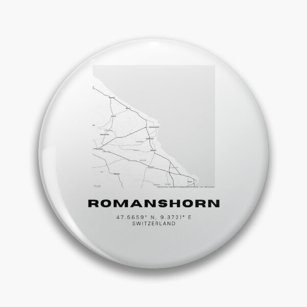 Item preview, Romanshorn Switzerland Minimalist Black & White Map Print designed and sold by RM-Journey.
