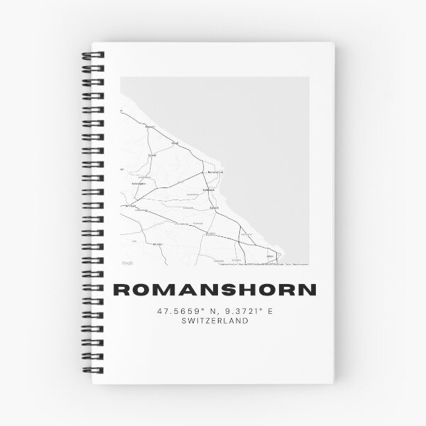 Item preview, Romanshorn Switzerland Minimalist Black & White Map Print designed and sold by RM-Journey.