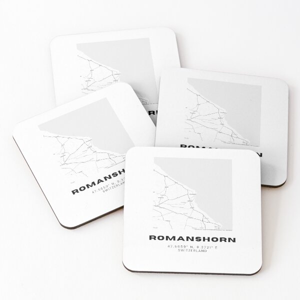 Item preview, Romanshorn Switzerland Minimalist Black & White Map Print designed and sold by RM-Journey.