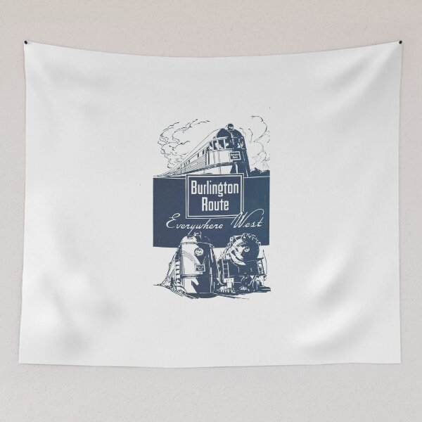 Item preview, Vintage Chicago Burlington, Quincy Railroad - Everywhere West designed and sold by QuayTradingCo.