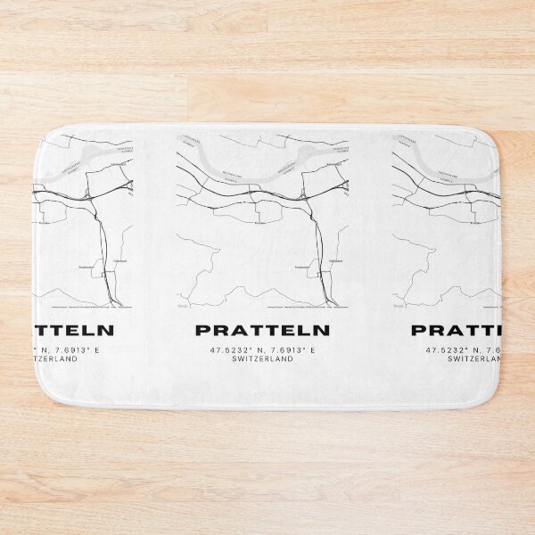 Item preview, Pratteln Switzerland Minimalist Black & White Map Print designed and sold by RM-Journey.