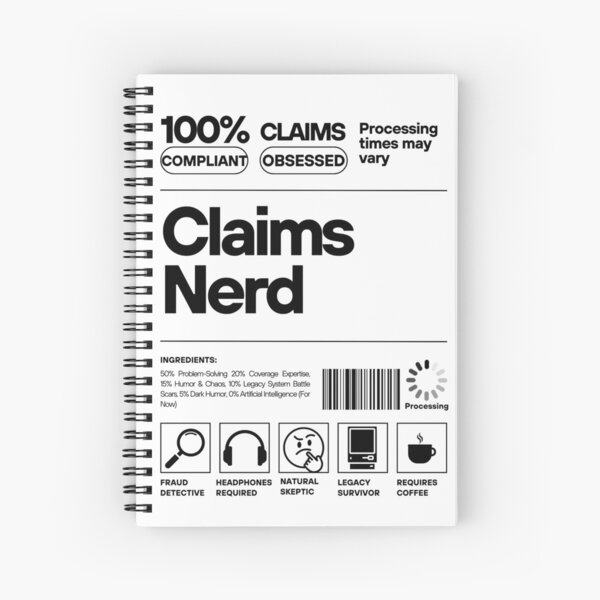 Item preview, Claims Nerd Label designed and sold by ClaimsNerds.