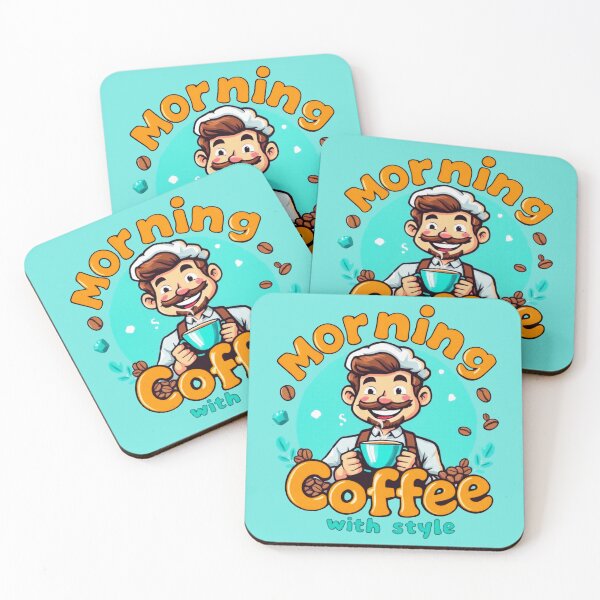 Item preview, Morning Coffee with Style – Barista Charm Art designed and sold by SteadyRolling.