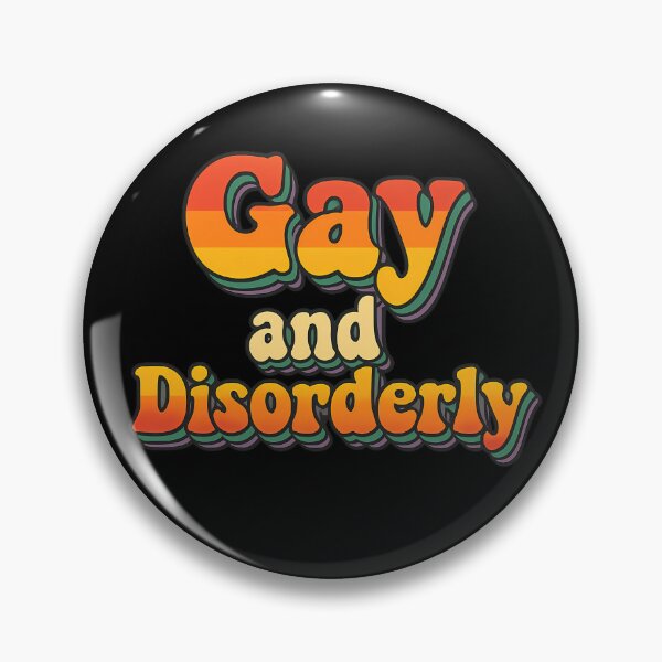 Item preview, Gay and Disorderly – Retro Pride Typography designed and sold by Haus Of Sin.
