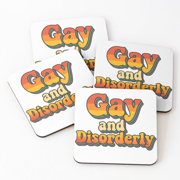 Item preview, Gay and Disorderly – Retro Pride Typography designed and sold by Haus Of Sin.